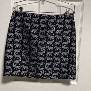 JCrew Factory adorable zebra print a-line skirt.